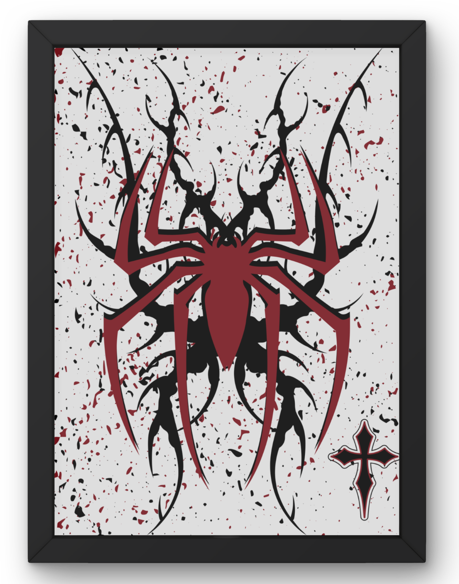 Spider Gothic Poster — Minimal Aesthetic Wall Art